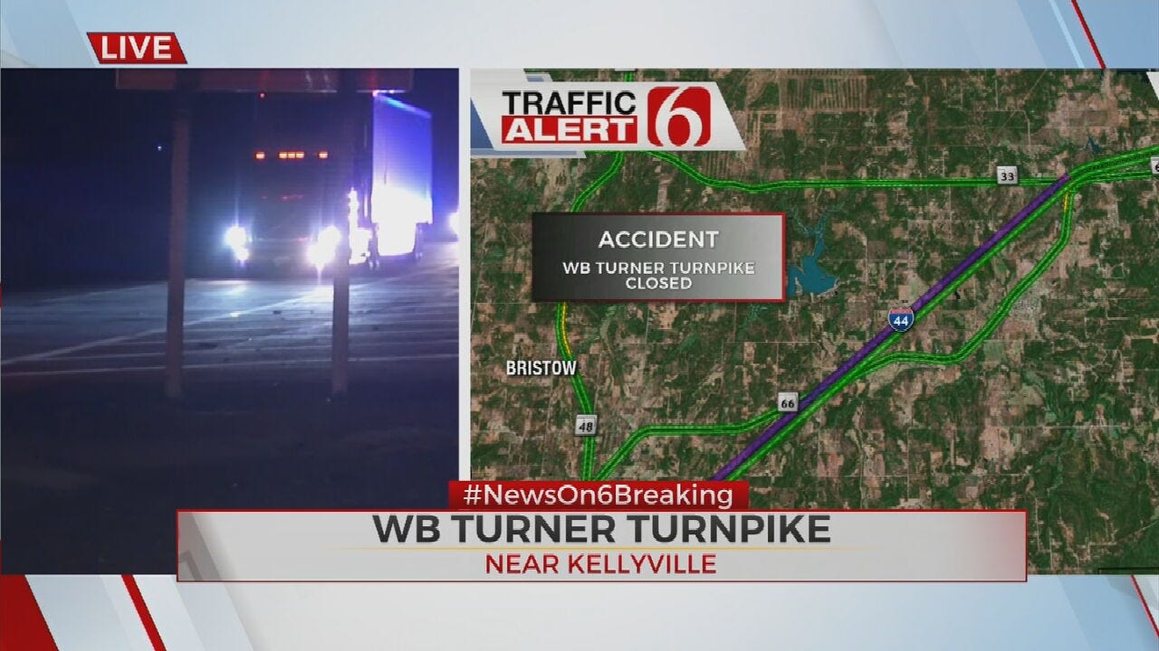 Westbound Turner Turnpike Traffic Diverted Due To Crash