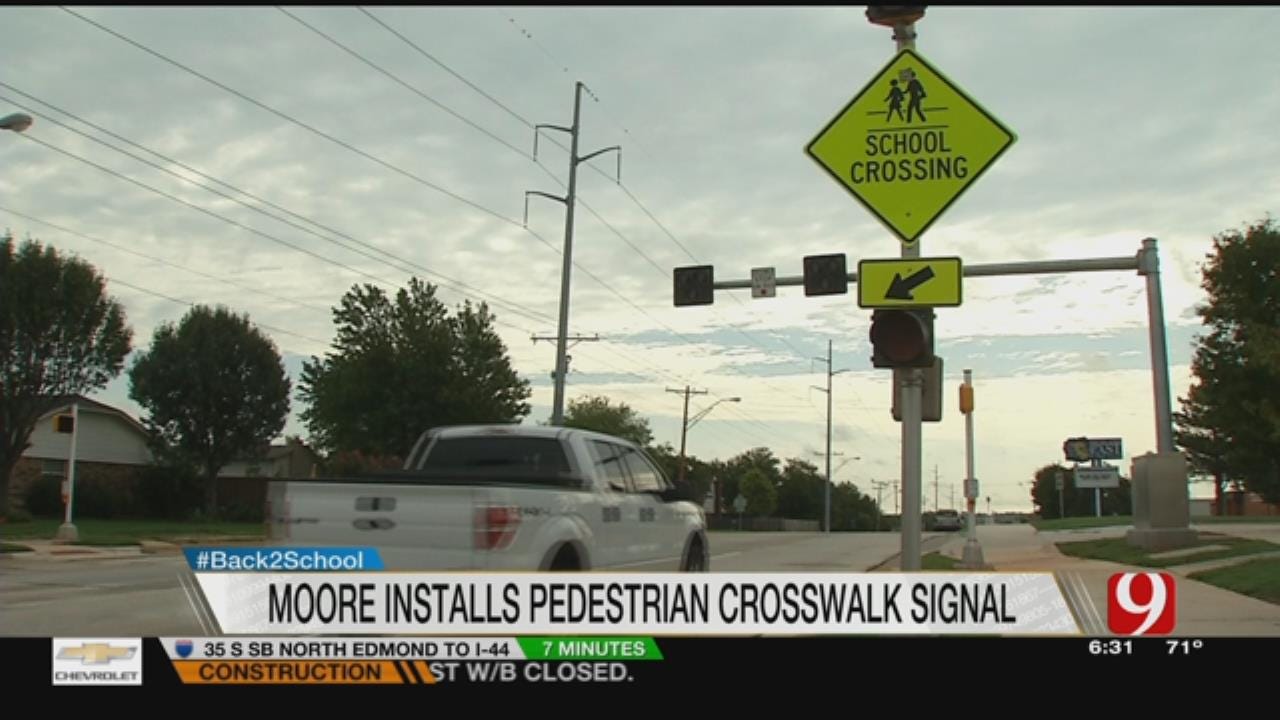 City Of Moore Takes First-Of-Its-Kind Traffic Safety Step Near Jr. High