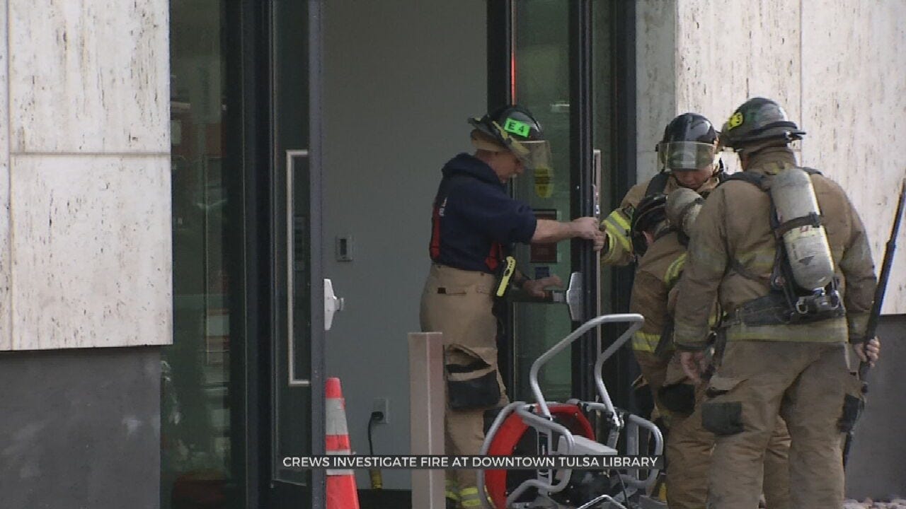 Fire In Tulsa's Central Library Believed To Be Started On Purpose, Firefighters Say