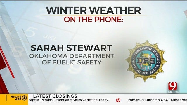 Sarah Stewart On Road Conditions In Central Okla. During Winter Weather