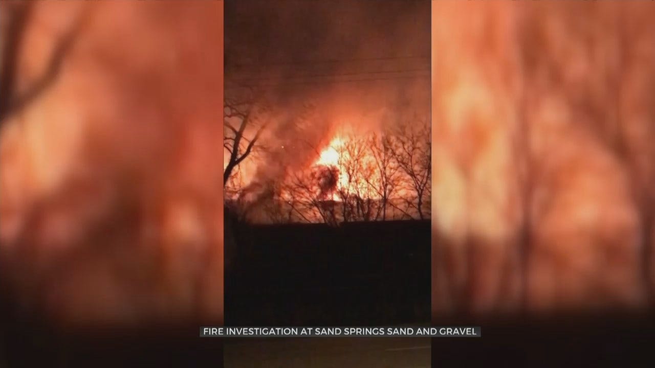 Fire Damages Sand Springs Gravel Company