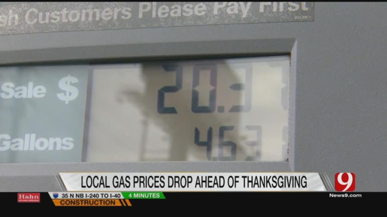 Gas Prices Drop Before Thanksgiving Holiday