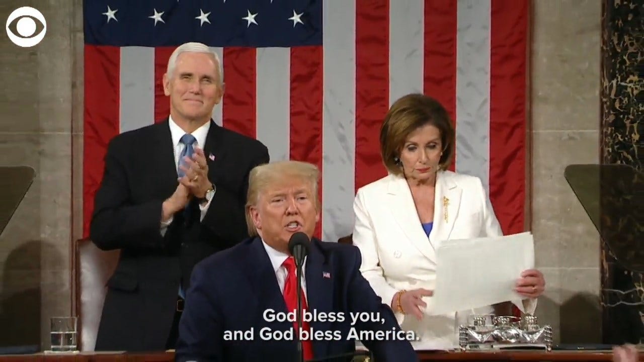 WATCH: Speaker Pelosi Rips Up President Trump's State Of The Union Address