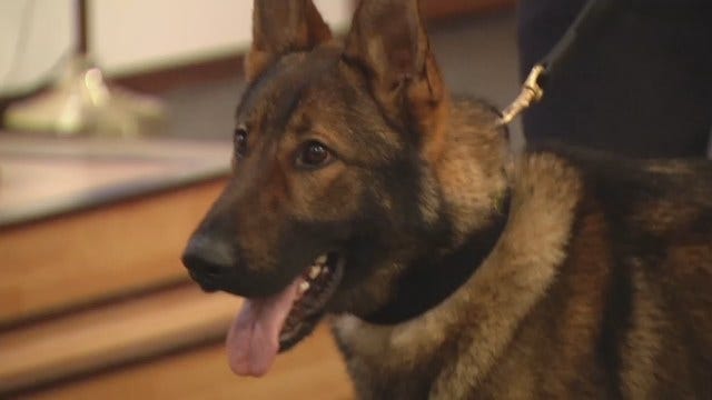 WEB EXTRA: Video Of An Owasso Group Presenting Check For New Police K-9 Officer