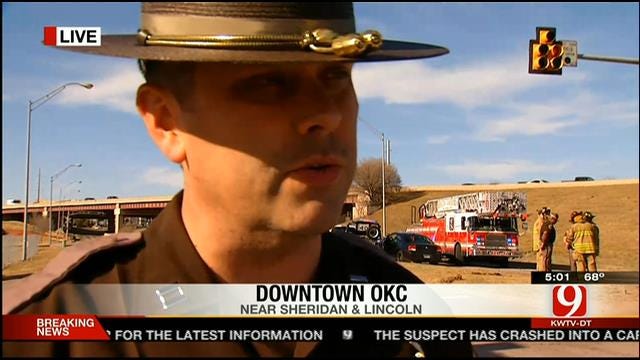 High-Speed Chase Ends In Crash Near Downtown OKC