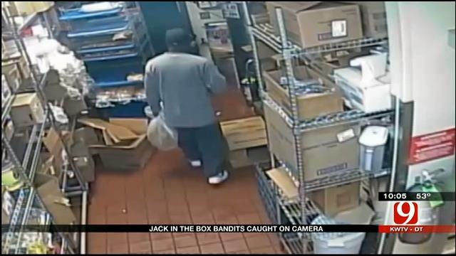 Caught On Tape: Two Men Rob 'Jack In The Box' In Edmond At Gunpoint