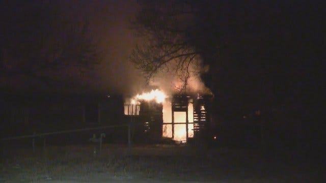 WEB EXTRA: Vacant Tulsa House Fire Near Apache And Cincinnati
