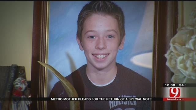 Metro Mother Pleas For The Return Of A Special Note