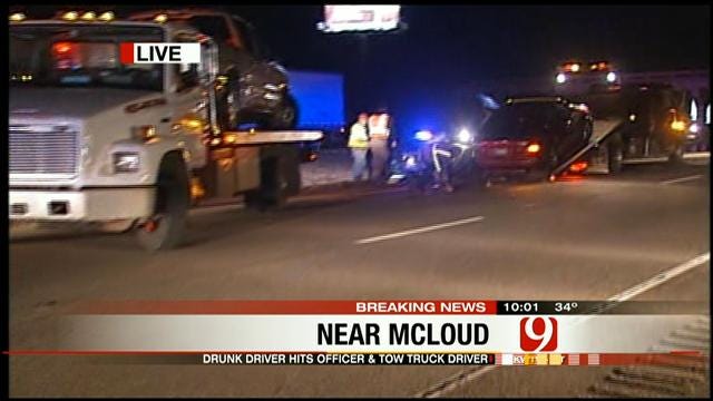 DUI Suspected After Police Officer, Tow Truck Driver Hit On I-40