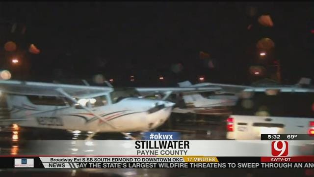 Storms Damage Planes At Stillwater Regional Airport