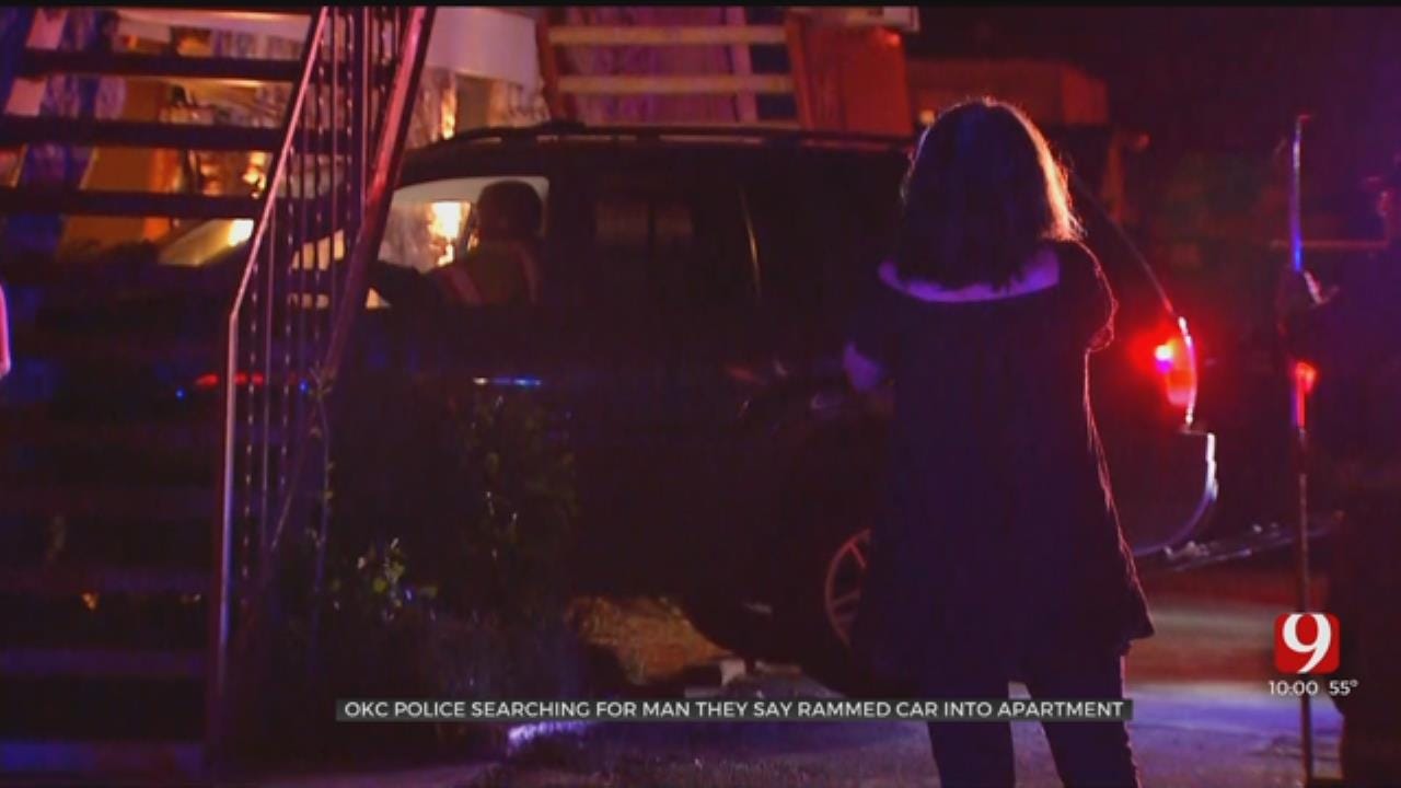 OKCPD: Man Rammed Car Into Apartment