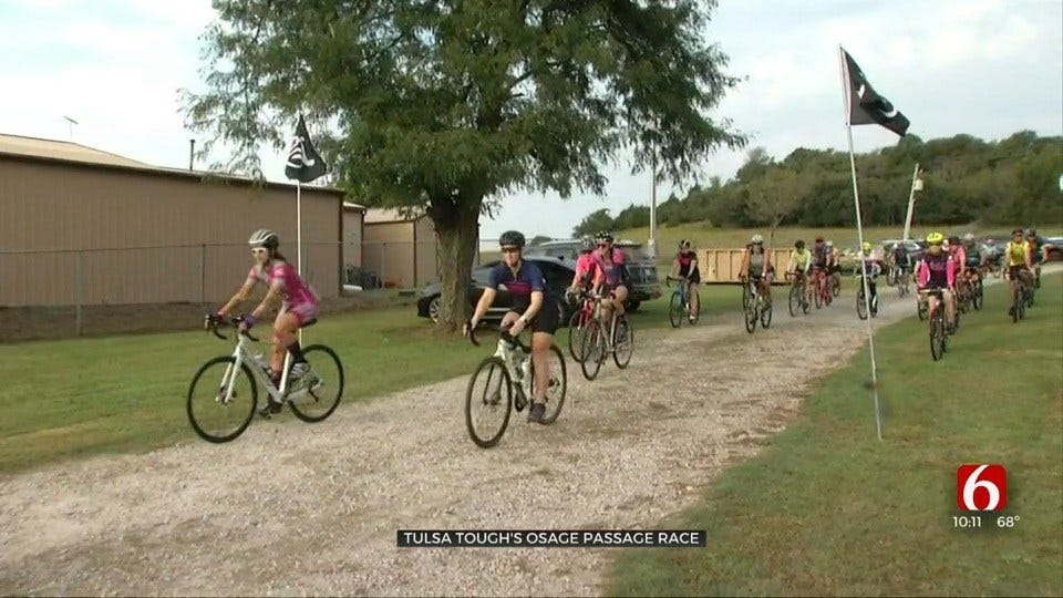 Cyclists Come Together For Tulsa Tough's Osage Passage Race