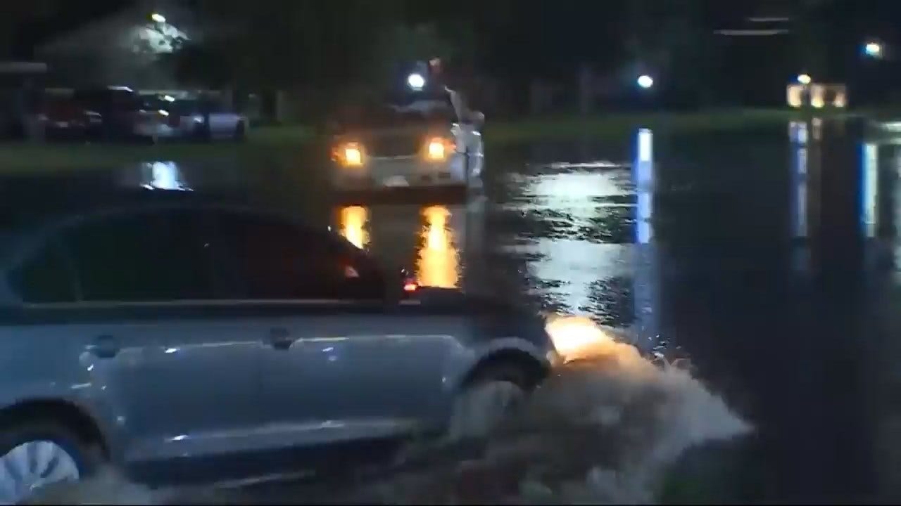 Dramatic Rescues As Heavy Rain Swamps Houston Area Roadways