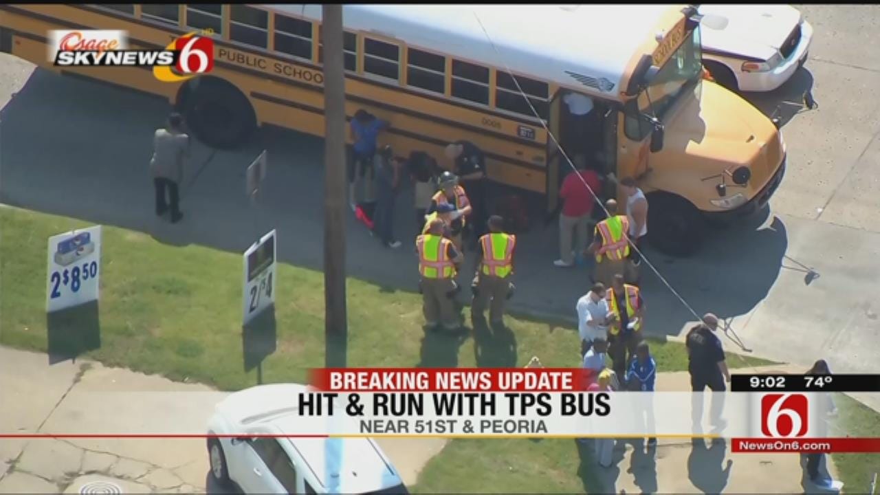 Tulsa School Bus Involved In Hit-And-Run Crash