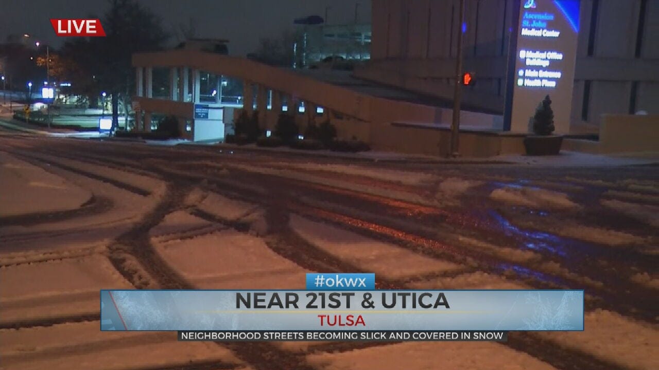 WATCH: News On 6's Reagan Ledbetter Checks Tulsa Road Conditions
