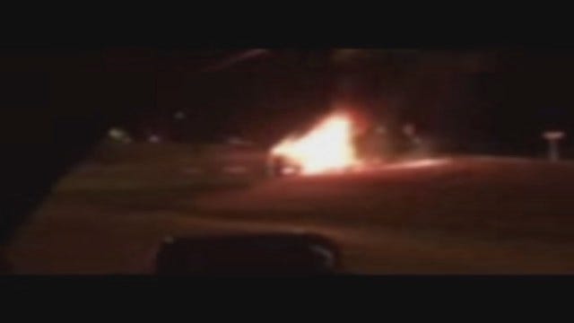 WEB EXTRA: Video Of SUV On Fire