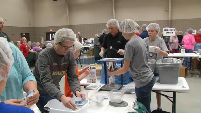 Oklahoma Volunteers Prepare 300K Meals To Feed Hungry Children