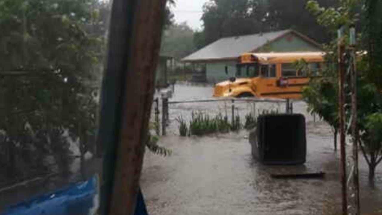 School Bus In High Water Illustrates Dangers Of Tulsa Flash Flooding