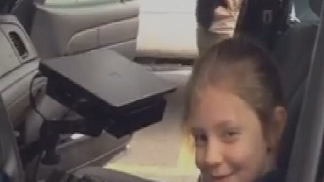 WEB EXTRA: Facebook Video Of Jenks Girl's Tour Of Police Station