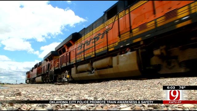Oklahoma City Police Promote Train Awareness And Safety