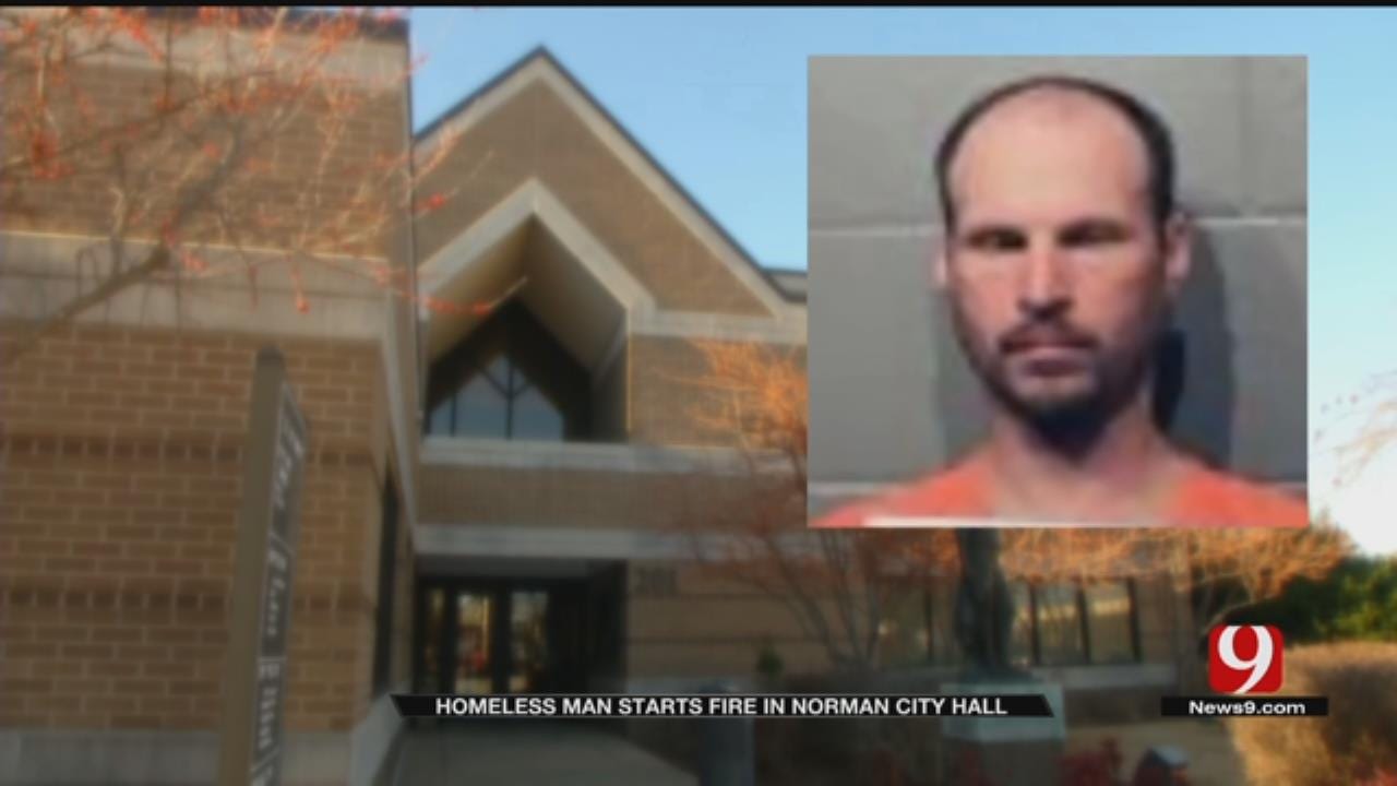 Homeless Man Starts Fire Inside Norman City Hall