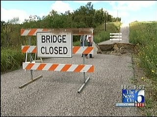 Rising Waters Crumble Roads In Pittsburg County