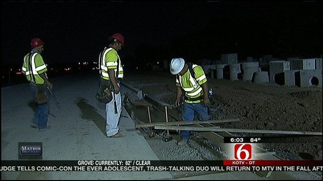 Road Construction Crews Switch To Nightside Work