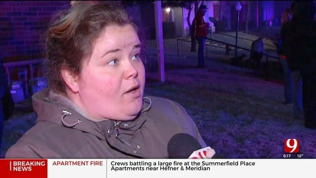 WATCH: Resident Describes Terrifying Moments During Evacuation From NW OKC Apartment Fire