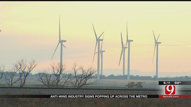Anti-Wind Industry Signs Popping Up Across The Metro