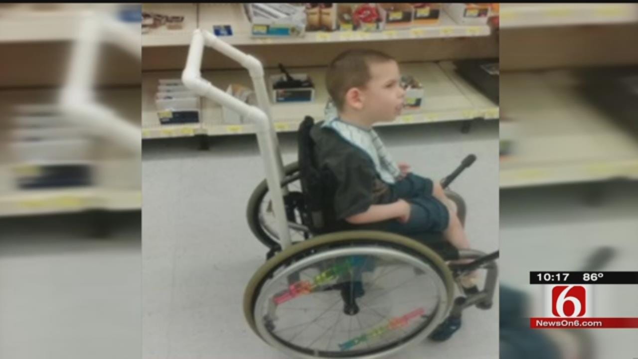 Sapulpa Hardware Store Manager Improvises Help For Disabled Boy