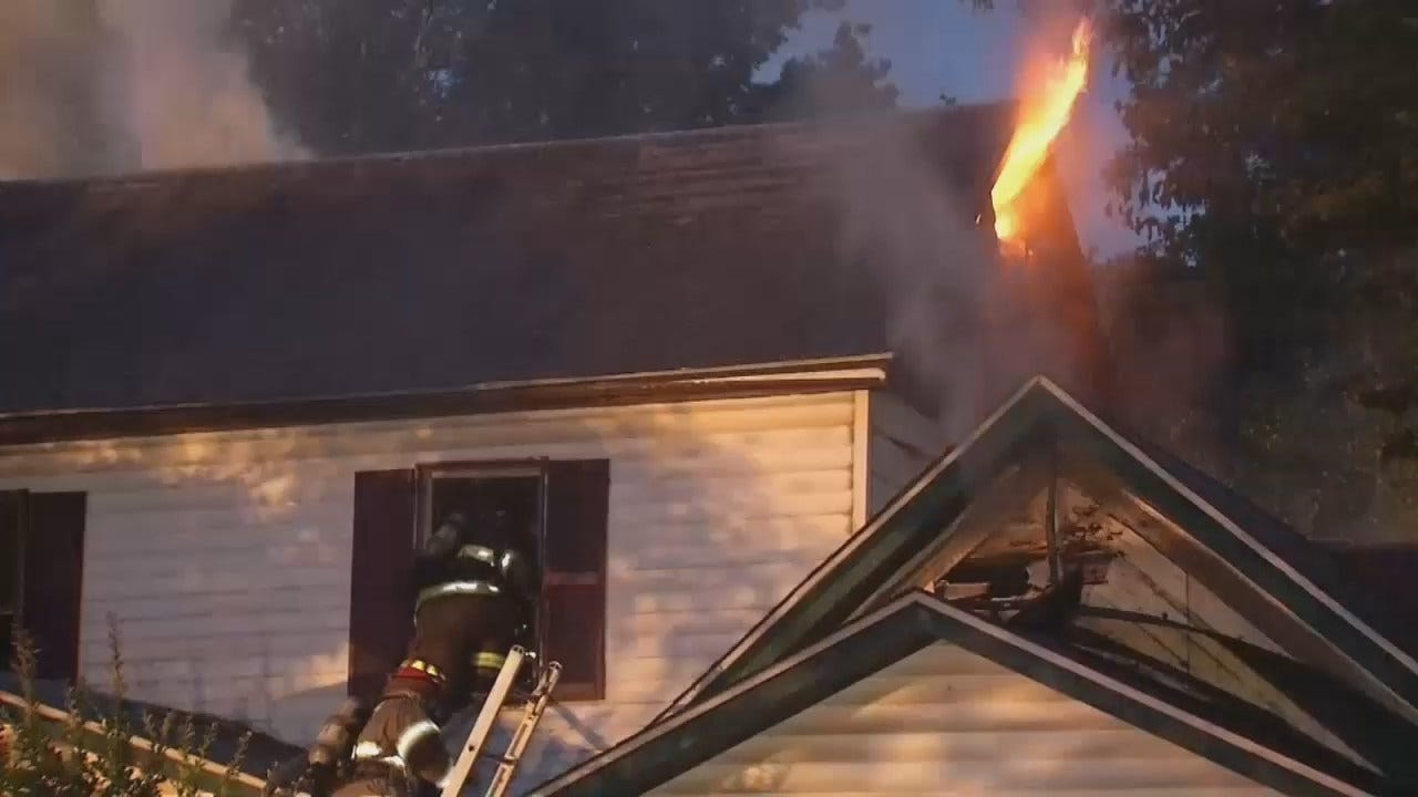 WEB EXTRA: Video From Scene At Sapulpa House Fire