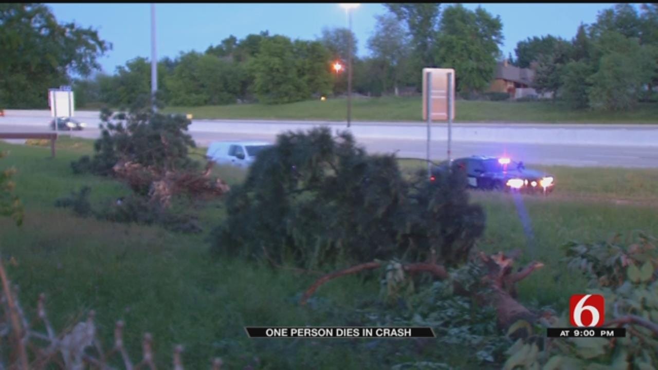 Driver Killed When Truck Crashes Through Trees In Tulsa