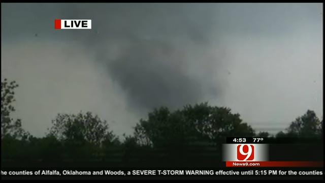WEB EXTRA: Storm Chaser Val Castor Observes Tornado Near Wellston