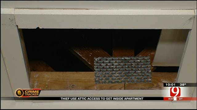 Burglar Uses Attic Access To Get Inside OKC Apartment