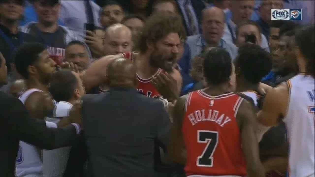 WATCH: Heated Thunder Scuffle Nearly Spills Into Stands