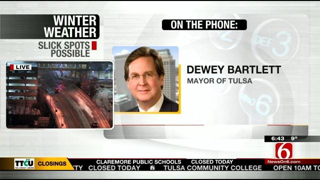 WEB EXTRA: Tulsa Mayor Dewey Bartlett Talks About City's Response To Winter Storm