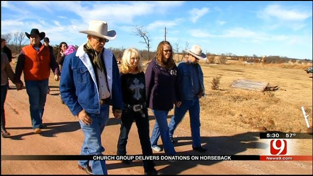 Cowboy Elves Deliver Early Christmas Presents To OK Tornado Victims