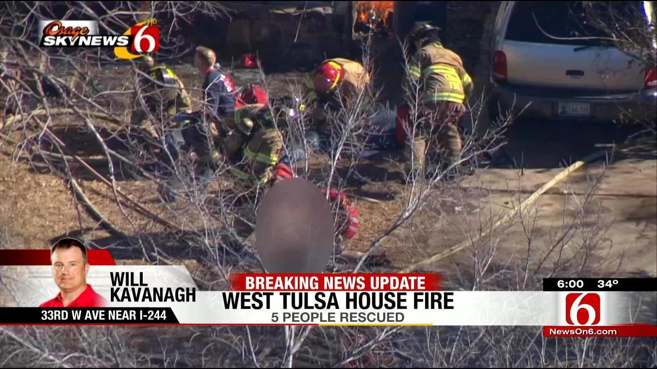 WEB EXTRA: Osage SkyNews 6 HD Over Burning Tulsa Home