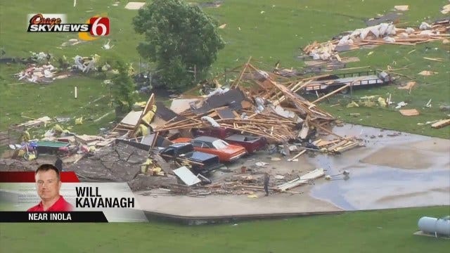 Osage SkyNews 6 HD Flies Over Tornado Damage