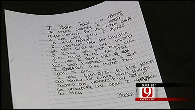 Teen Writes Apology Letter For School Beating