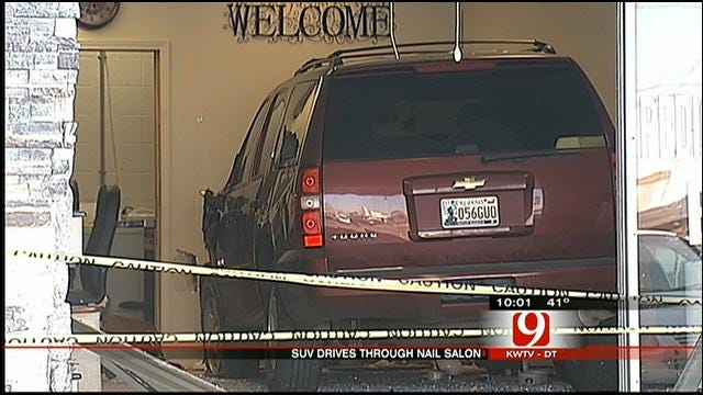 Neighbors Speak Out After Man Crashes SUV Into SW OKC Nail Salon